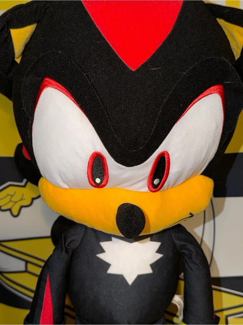 Sega Toy Factory Shadow The Hedgehog 2024 21” Plush Large Good Condition Souv